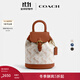 蔻馳（COACH）新款女士馬車(chē)圖案印花HARPER雙肩包通勤背包休閑女包 B4/粉筆白色 高光琥珀色