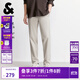 杰克·瓊斯（JACK&JONES）25年男裝秋季休閑褲男百搭松緊腰商務(wù)長(cháng)褲萊賽爾親膚品牌褲子男士 025石灰色 長(cháng)褲 松緊腰頭 33 180