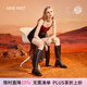 NINE WEST/玖熙騎士靴牛皮高筒粗跟皮靴顯瘦長(cháng)靴女NG250039CK 黑色 37
