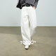 初語(yǔ)牛仔褲女2025秋季新款寬松純棉白色后松緊腰遮肉顯瘦長(cháng)褲 白色 XL