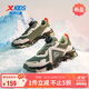 特步（XTEP）兒童童鞋男童中大童戶(hù)外革面山峰旋鈕扣棉鞋 黑/香皮灰 35碼