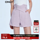 ONLY潮流休閑高腰闊腿A字短褲牛仔褲女|123243067 C35 薰衣草霜LAVENDER FROS S (160) R