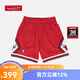 MITCHELL & NESS官方Mitchell&Ness公牛隊短褲97-98賽季球迷版夏季復古運動(dòng)休閑褲 紅色 L