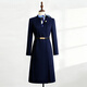 BAFEIYA職業(yè)裝毛呢外套女中長(cháng)款收腰顯瘦氣質(zhì)高端成熟優(yōu)雅風(fēng)加厚羊毛大衣 藏青色羊毛大衣 M