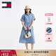 TOMMY JEANS【復古文藝風(fēng)】25春夏新款女純棉氣質(zhì)收腰寬松牛仔長(cháng)連衣裙 牛仔藍1A4 XS (推薦:80-95斤)