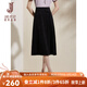 經典故事（JANE STORY）經典故事國風提花新中式半身裙女2025年新款夏季黑色直筒大擺半裙 黑色 XL