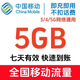 中國移動(dòng)全國移動(dòng)流量10GB月包當月有效聯(lián)系客服辦理不扣話(huà)費不改套餐 全國移動(dòng)5GB 七天有效