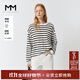 麥檬MM/進(jìn)店B囤寬松針織條紋T恤百搭休閑25春新品5G1931081 白色 5G7931081 L （125-145斤）