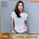 美洋（MEIYANG）透透T 蘭精天絲輕薄透視感打底疊穿圓領(lǐng)短袖時(shí)尚氣質(zhì)短袖T恤上衣 白色（短袖版） M