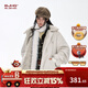 BJHG不計后果棉服男款冬麂皮絨棉衣新款潮牌美式情侶兩面穿夾克外套女 杏仁白 M
