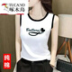 啄木鳥(niǎo)（TUCANO）棉夏季韓版小吊帶背心女內搭外穿打底無(wú)袖上衣印花顯瘦百搭 白色【愛(ài)心英文】 M 建議90-100斤