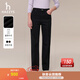 哈吉斯（HAZZYS）女裝 秋季款女士【PHIZ系列】直筒磨毛時尚牛仔長褲女 黑色BK 36 (155/68A 36)