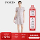 PORTS寶姿春季新品女裝多色條紋針織V領(lǐng)休閑連衣裙ALP8D051RFQ064 粉色格紋 M (6)