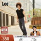 Lee【張凌赫代言】涼涼褲726標準直腳輕薄黑灰色男牛仔褲休閑潮流 黑灰色 34