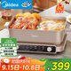 美的（Midea）火鍋專用鍋 電火鍋 鴛鴦鍋 5分鐘分區(qū)速沸8L分體式0氟鈦陶多功能鍋電煮鍋火鍋鍋HGS352866