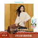 茵曼（INMAN）2025秋冬女裝新款新中式交疊V領(lǐng)提花開(kāi)衫毛衣季系帶外套 淺杏色 L