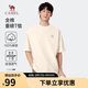 駱駝（CAMEL）純棉重磅短袖T恤男士透氣寬松休閑運動(dòng)圓領(lǐng)半袖春夏季M14BAQR058