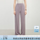 范思藍恩氣質(zhì)醋酸套裝女夏季2025新款一字領(lǐng)上衣直筒褲兩件套2132 霧光紫褲子 S