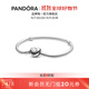 潘多拉（PANDORA）初心手鏈925銀愛(ài)心扣浪漫素鏈diy蛇骨鏈生日禮物送女友 手鏈 18CM(建議110-120斤)
