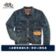 RRL男裝 經(jīng)典款復古風(fēng)格版Westview牛仔布機車(chē)夾克RL93791 400-藍色 M 偏小