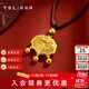 謝瑞麟（TSL）黃金項鏈古法金系列鎖包福字足金鎖骨套鏈YS724 7.1g 計價(jià)類(lèi)（工費1300元）