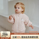 OAK FAMILY寶寶加厚棉服兒童冬保暖百搭外套嬰兒百搭拉鏈夾棉開(kāi)衫棒球服 淺粉 90 cm