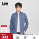 Lee商場(chǎng)同款25新品標準版翻領(lǐng)小Logo織標男長(cháng)袖牛仔襯衫休閑潮流