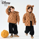 迪士尼兒童輕薄款90羽絨服白鴨絨男女童寶寶外套時(shí)尚萌冬季新款 咖啡色 110 建議身高90-100cm