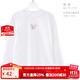 多妙屋女童打底衫兒童棉秋冬半高領(lǐng)加絨長(cháng)袖上衣寶寶白色洋氣t恤 小鹿  白色  10299 120 適合115-125cm