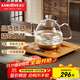 金灶（KAMJOVE）涌泉式全自動(dòng)上水電熱水壺 0.8L玻璃燒水壺 智能保溫恒溫電茶壺 H7