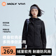 MOLY VIVI修身軟殼外套女收腰夾克秋冬戶(hù)外防風(fēng)防雨水徒步登山服魔力薇薇