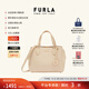 芙拉（FURLA）【同價(jià)11.11】MINERVA牛皮小號女士單肩手提斜挎包上班通勤托特包 裸色