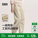 森馬（Semir）[商場(chǎng)同款]休閑褲女工裝風(fēng)闊腿褲2025春季長(cháng)褲高街101125127003A