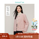 茵曼（INMAN）法式羊圈毛毛呢短外套2025春秋季女裝新款圓領(lǐng)寬松小個(gè)子上衣 溫粉色 L