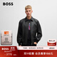 BOSS博斯男士寬松飛行員夾克皮衣外套 001-黑色 L (50)