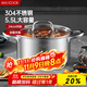 美廚（maxcook）湯鍋 304不銹鋼湯鍋湯煲24cm 加厚復合底 電磁爐通用MCT8244