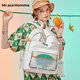 Mr.ace Homme-mrace海島奇遇簡(jiǎn)約雙肩包女學(xué)生書(shū)包15.6英寸大容量電腦背包男潮 甜心白