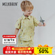 Milkbarn兒童套裝男女寶寶童裝夏季純棉襯衫短褲兩件套 盛夏沖浪 120 cm