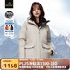 轅轍君羽700蓬白鵝絨服女加厚中長(cháng)款23年新款防水防風(fēng)保暖外套SC63034 杏色 S