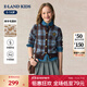 E·LAND KIDS童裝2025年秋季新品女童針織衫復古學(xué)院風(fēng)長(cháng)袖上衣 Blue藍色/50 165
