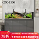 森森（SUNSUN）溪流缸大型魚(yú)缸客廳落地靠墻超白玻璃家用屏風(fēng)生態(tài)造景底濾水族箱 純灰色（燈架款） 靠墻款992長(cháng)*416寬*400缸/800柜