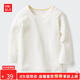 優(yōu)衣庫【驚喜價(jià)】嬰幼兒寶寶HEATTECH棉混紡圓領(lǐng)T恤478444 01 乳白色 90