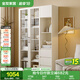 全友家居北歐風(fēng)帶門(mén)書(shū)柜客廳手辦展示柜陽(yáng)臺落地靠墻儲物置物玻璃柜子