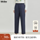MsShe【錦綸顯瘦錐形九分褲】大碼女裝2025款夏秋裝胖mm遮肚子休閑褲子 夏款-藏青藍色現貨 2XL