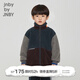 jnby by JNBY江南布衣童裝秋針織外套輕軟羔毛撞色拼接男女童兒童1N9A10190 418深灰藍 100 cm