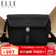 ELLE HOMME男士單肩包 潮流輕便帆布斜挎包 防潑水休閑手機包男包5031黑色