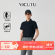 威可多（VICUTU）【智行Polo】男士潮流短袖T恤商務(wù)通勤翻領(lǐng)保羅衫上衣 藏藍(lán)色 XL