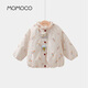 瑪米瑪卡（MOMOCO）兒童外套冬季加絨加厚女童洋氣可愛(ài)冰淇淋外套 米白 130