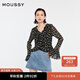 moussy 女裝新品法式優(yōu)雅甜美風(fēng)春游碎花襯衫女028HSZ30-0511 025花紋黑色 S 00001