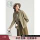 紫涵（ZIHAN）紫涵綠色長(cháng)袖襯衫短外套女春季森系小個(gè)子寬松慵懶上衣 苔蘚綠 M